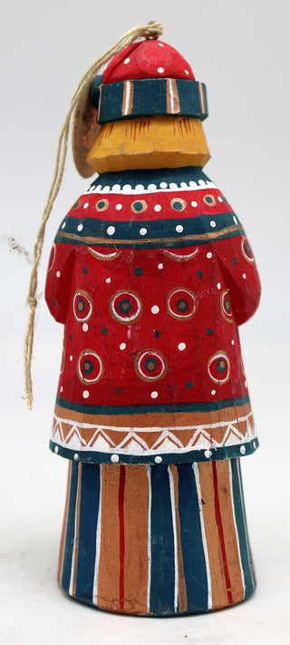 One-of-a-Kind Ornament WOODCARVED Handpainted Figurine 5.5