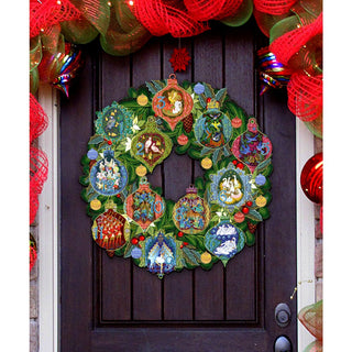 12 Days of Christmas Holiday Door Wreath by G. Debrekht - Christmas Decor - 8185313H