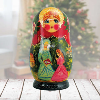 Cinderella Matreshka Nesting Hand-Painted Doll Set of 5 by G. DeBrekht - Christmas Decor - 1300925