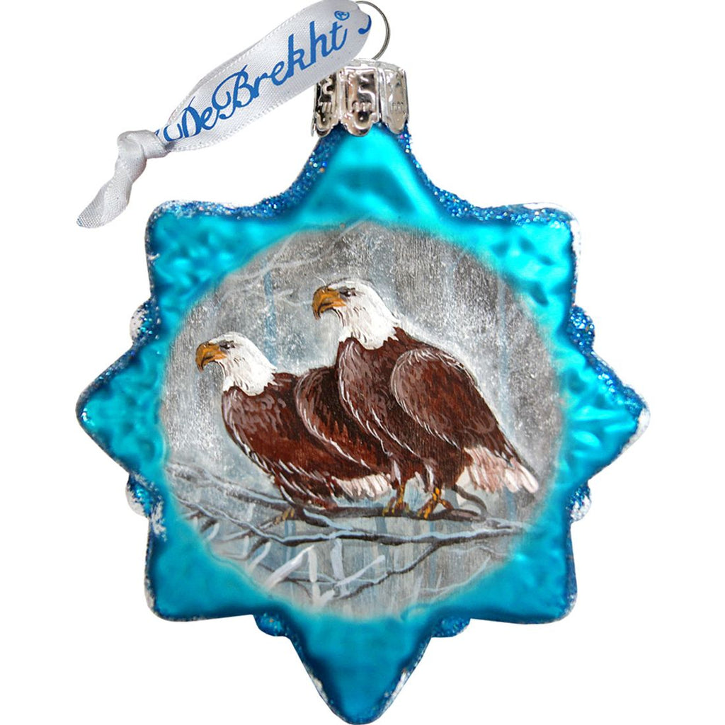 Winter Family Mercury Glass Ornaments Set of 3 by G. DeBrekht - Wildlife Holiday Decor - 770112S3