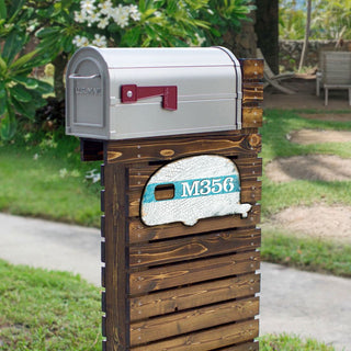 Camper Wooden Custom House Number Sign - Love Family Kids Decor - Handcrafted Wooden Address Sign - MA98431