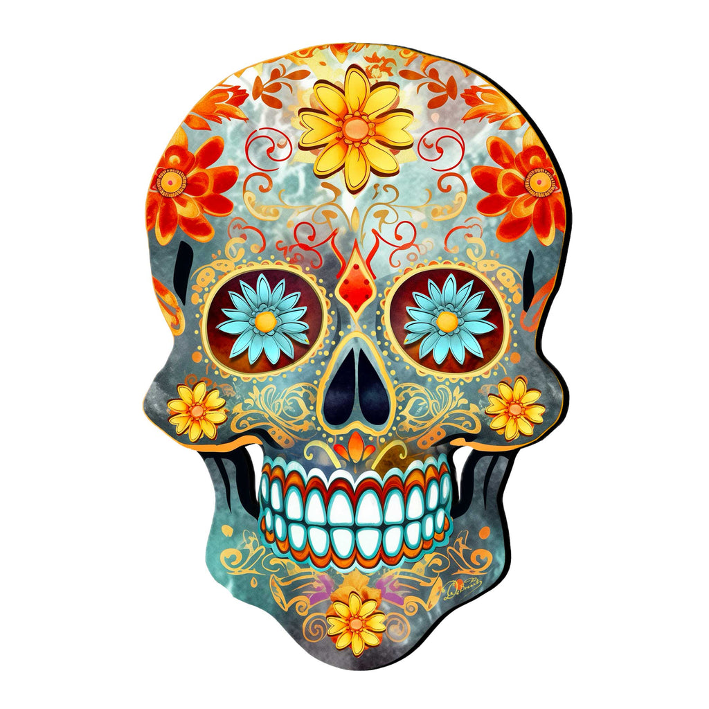 Sugar Skull Holiday Door Decor by G. DeBrekht - Halloween Decor - 8652793H