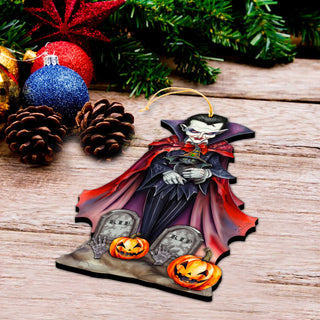 Dracula Wooden Ornaments by G. Debrekht - Halloween Decor - 8652822