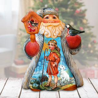 Mini Tale Santa with Snow Maiden Christmas Figurine by G. DeBrekht - Christmas Santa Snowman Decor - 561641