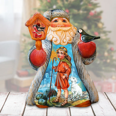 Mini Tale Santa with Snow Maiden Christmas Figurine by G. DeBrekht - Christmas Santa Snowman Decor - 561641