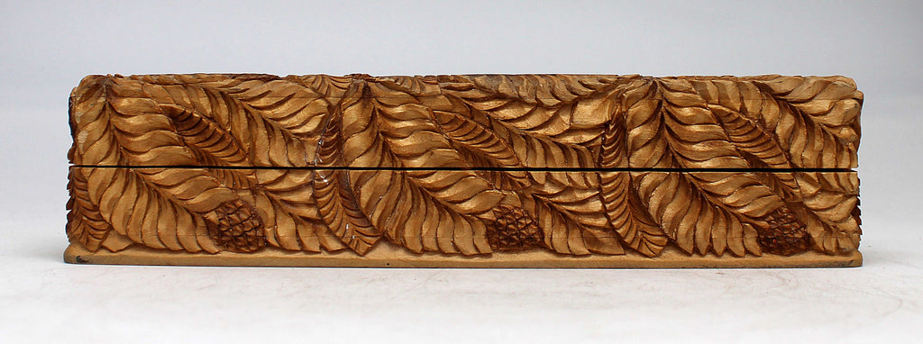 One-of-a-Kind Floral Wood Carved Jewelry Box 8