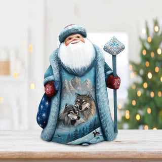 Winter Wolves Hand-Painted WOODCARVED Masterpiece by G. DeBrekht - Wildlife Holiday Decor - 28214792 *** PRE-ORDER - Handmade Just for You! ***