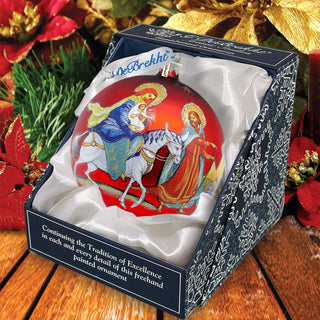 Nativity Ball Glass Ornament by G. DeBrekht - Nativity Holiday Decor - 73213