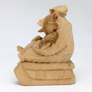 One-of-a-Kind The Bear with Balalaika Wood Carved Figurine 6
