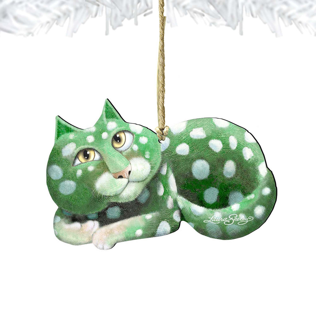 Cash Is King Cat Wooden Ornaments by Laura Seeley - Pets Dog and Cats Decor - 8512061-LS