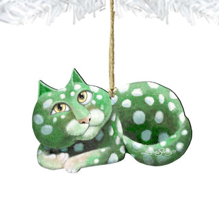 Cash Is King Cat Wooden Ornaments by Laura Seeley - Pets Dog and Cats Decor - 8512061-LS