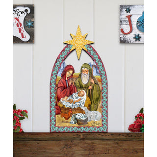 Nativity Manger Star Nativity Door Decor by G. DeBrekht - Nativity Holiday Decor - 8121301H