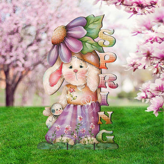 Bunny Easter Outdoor Scene by Jamie Mills-Price - Easter Spring Decor - 8457604F
