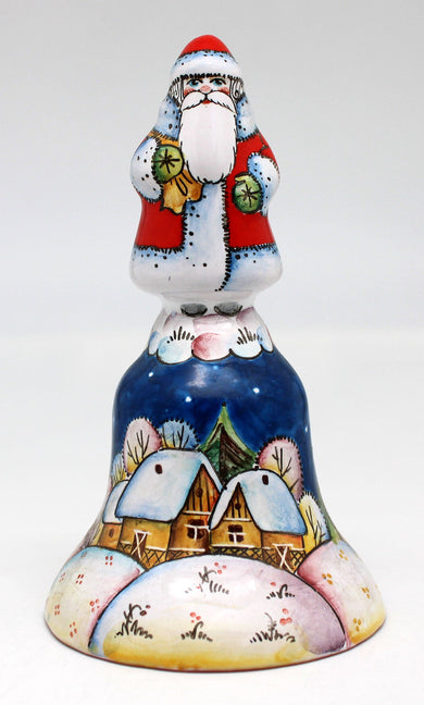 One-of-a-Kind Santa Bell Hand Painted Porcelain Figurine 5.5