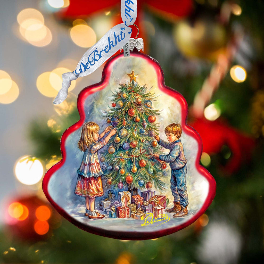 Love Among the Branches Tree Glass Ornament by G. Debrekht - Christmas Decor - 762-032