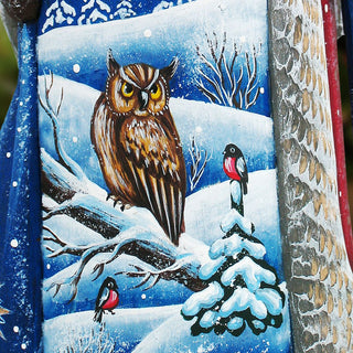 Santa Wise Watcher Hand-Painted WOODCARVED Masterpiece by G. DeBrekht - Wildlife Holiday Decor - 821595