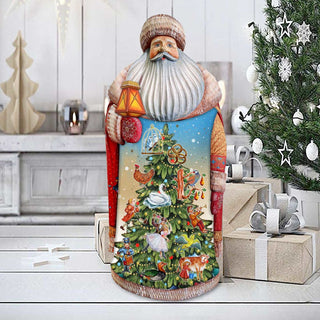 12 Days of Christmas Celebration Santa Hand-Painted Wood-Carved Masterpiece by G. Debrekht - Christmas Decor - 215863