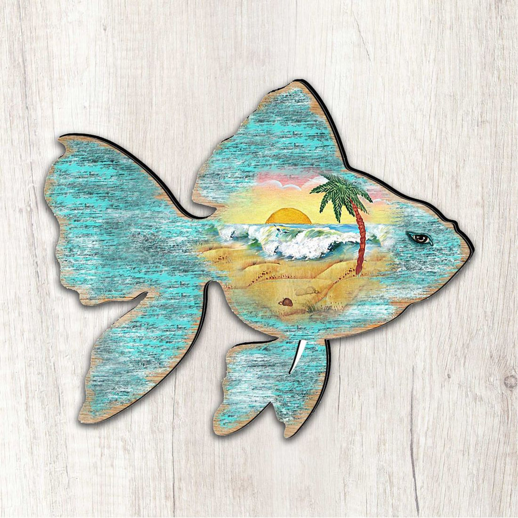 Fish Coastal Outdoor Decor Large Ornament by G. DeBrekht - Coastal Holiday Decor - 8198534M