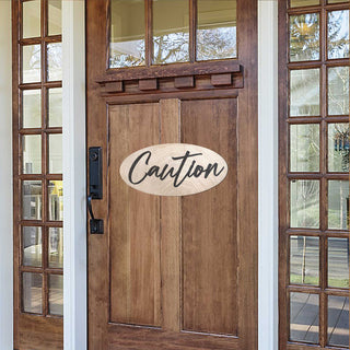 Caution Sign, Warning Sign, Wood Sign, indoor and outdoor Sign, weather resistant Sign, Informational Signs - 320313