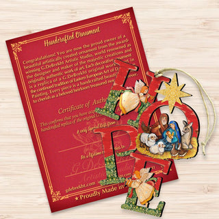 Hope Nativity Wooden Ornaments by G. DeBrekht - Nativity Holiday Decor - 8121461