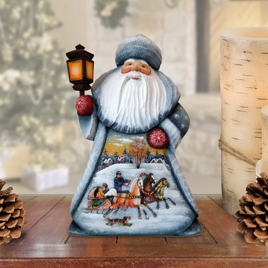 Old World Santa Sleigh Ride Hand-Painted WOODCARVED Masterpiece by G. DeBrekht - Christmas Decor - 28214523 *** PRE-ORDER - Handmade Just for You! ***