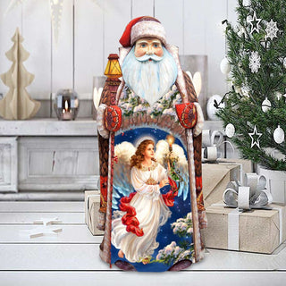 Angel in the Arch Santa Hand-Painted WOODCARVED Figurine by D. Gelsinger - Nativity Holiday Decor - 242112-1322