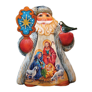 Nativity Santa Tiny Tale Handcrafted Christmas Figurine - G. DeBrekht - Christmas Santa Snowman Decor - 561645
