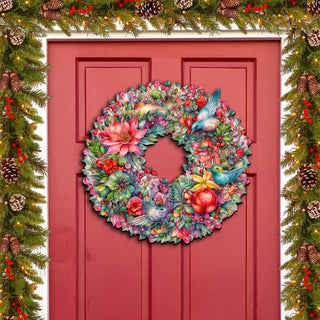 Summer Blooms Wreath Holiday Door Decor by G. Debrekht - Spring Easter Decor - 8611072H