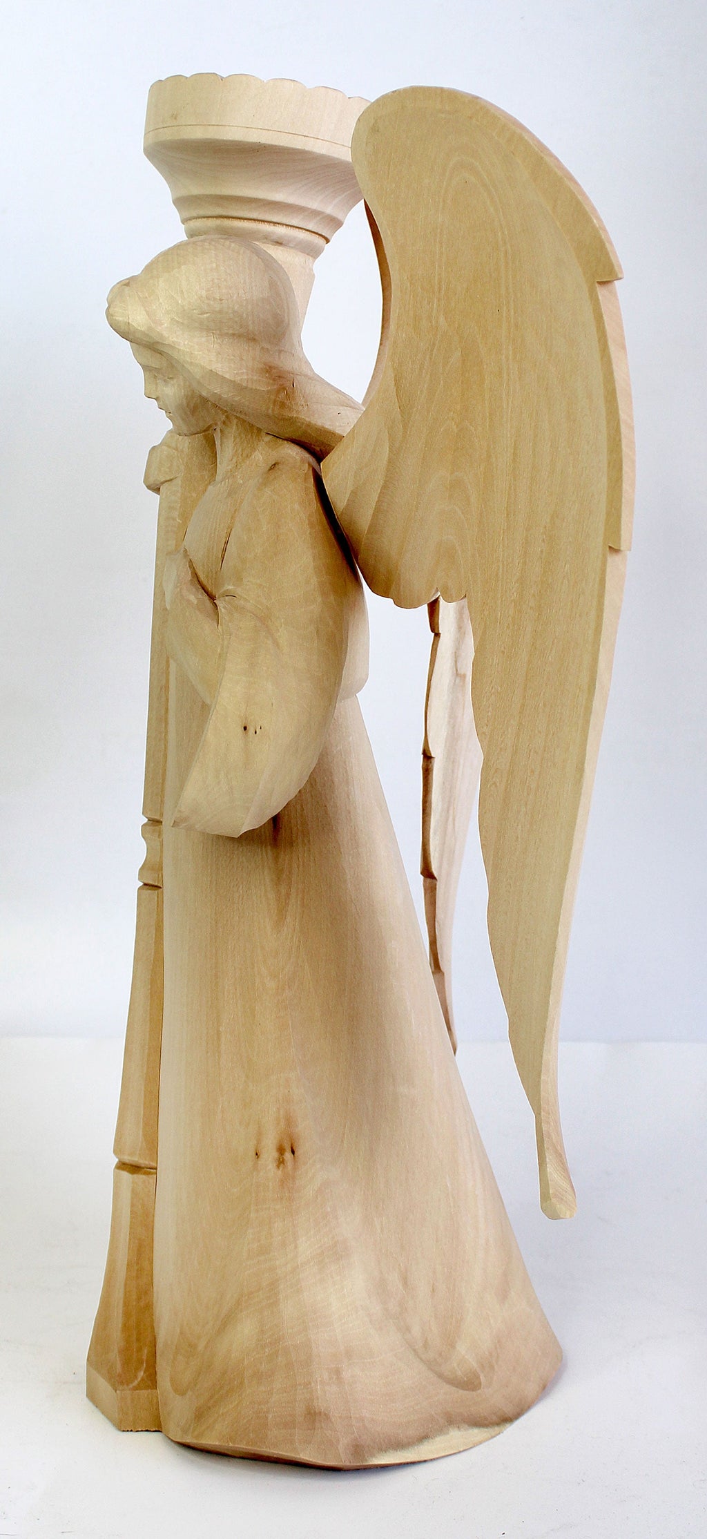 One-of-a-Kind Angel Wood Carved Figurine G.DeBrekht