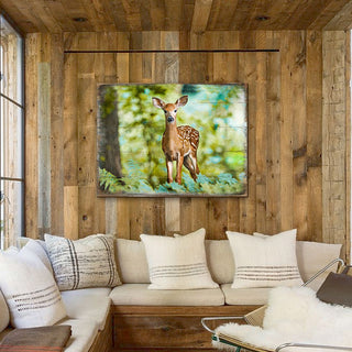 Forest Deer Art Wooden Wall Art by Nature Wonders - Nature Wildlife Decor - 95290B