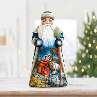 Drummer Boy Santa Hand-Painted WOODCARVED Masterpiece by G. DeBrekht - Nativity Holiday Decor - 243017 *** PRE-ORDER - Handmade Just for You! ***