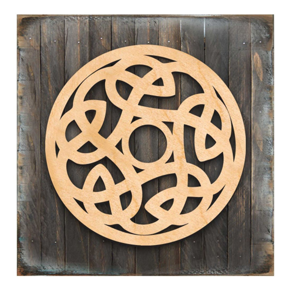 Celtic Spiral Wood Box Sign Wooden Wall Art by Celtic Art - Celtic Decor - 953164B