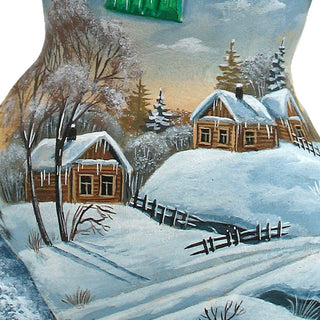 Mr. Snowman Landscape Hand-Painted WOODCARVED Masterpiece by G. DeBrekht - Christmas Santa Snowman Decor - 2821585 *** PRE-ORDER - Handmade Just for You! ***