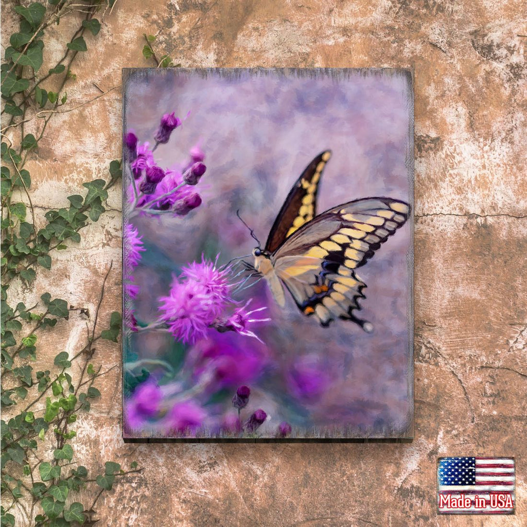 Machaon Art Wooden Wall Art by Nature Wonders - Nature Wildlife Decor - 95391B