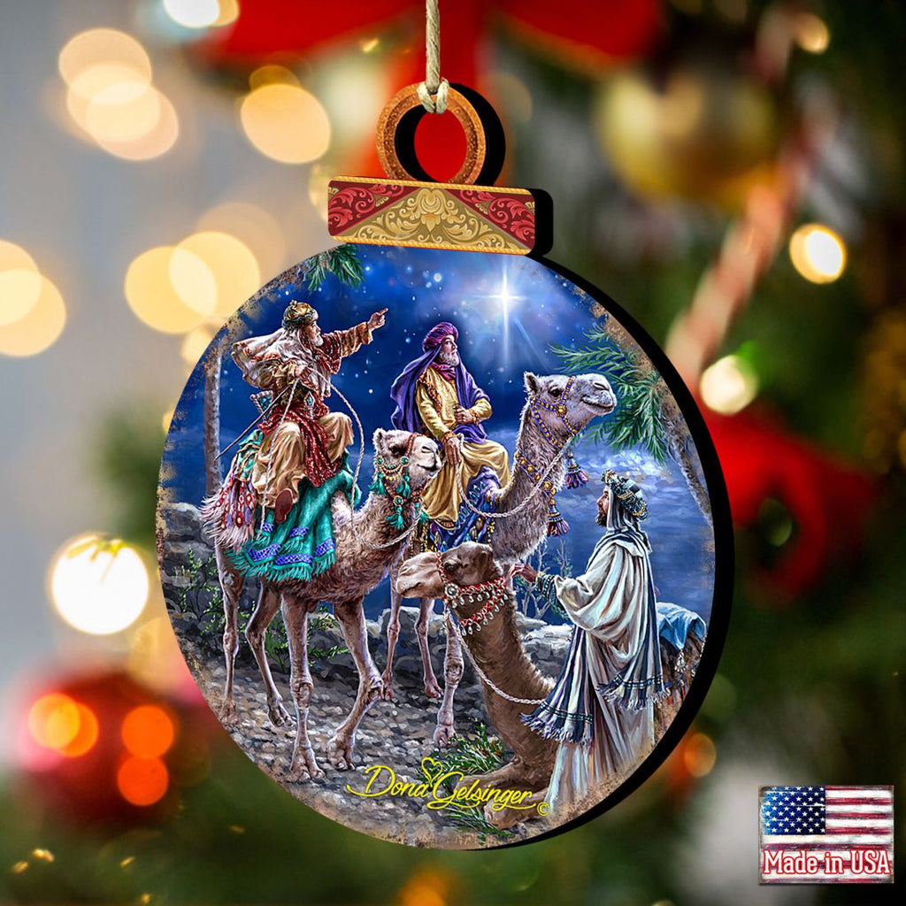 The Magic Wrap Wooden Ornaments by Gelsinger - Nativity Holiday Decor - 8021124-1810