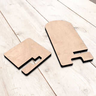 Cell Phone Stand Tablet Stand, Block and Plague Stand Natural Wood Holder Organizer - 892000