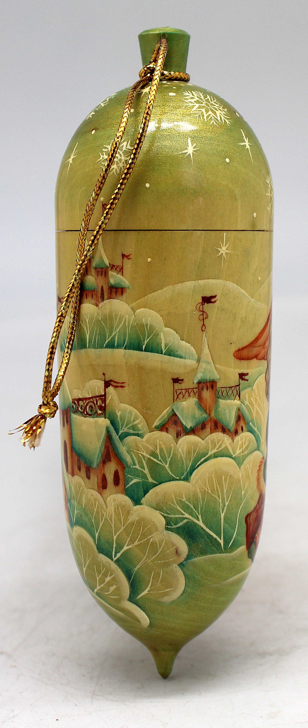 One of Kind Ornaments WOODCARVED Handpainted Figurine 2x2x6