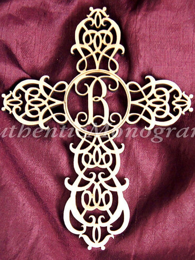 Wall cross - Wooden Cross Wall Decor - Single Letter Monogram Cross - Custom Cross - Wooden Cross - Religious Gift, Wedding Gift