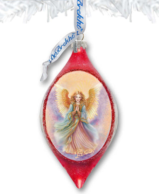 Angel Drop Glass Ornament by G. Debrekht - Nativity Holiday Decor - 757-051