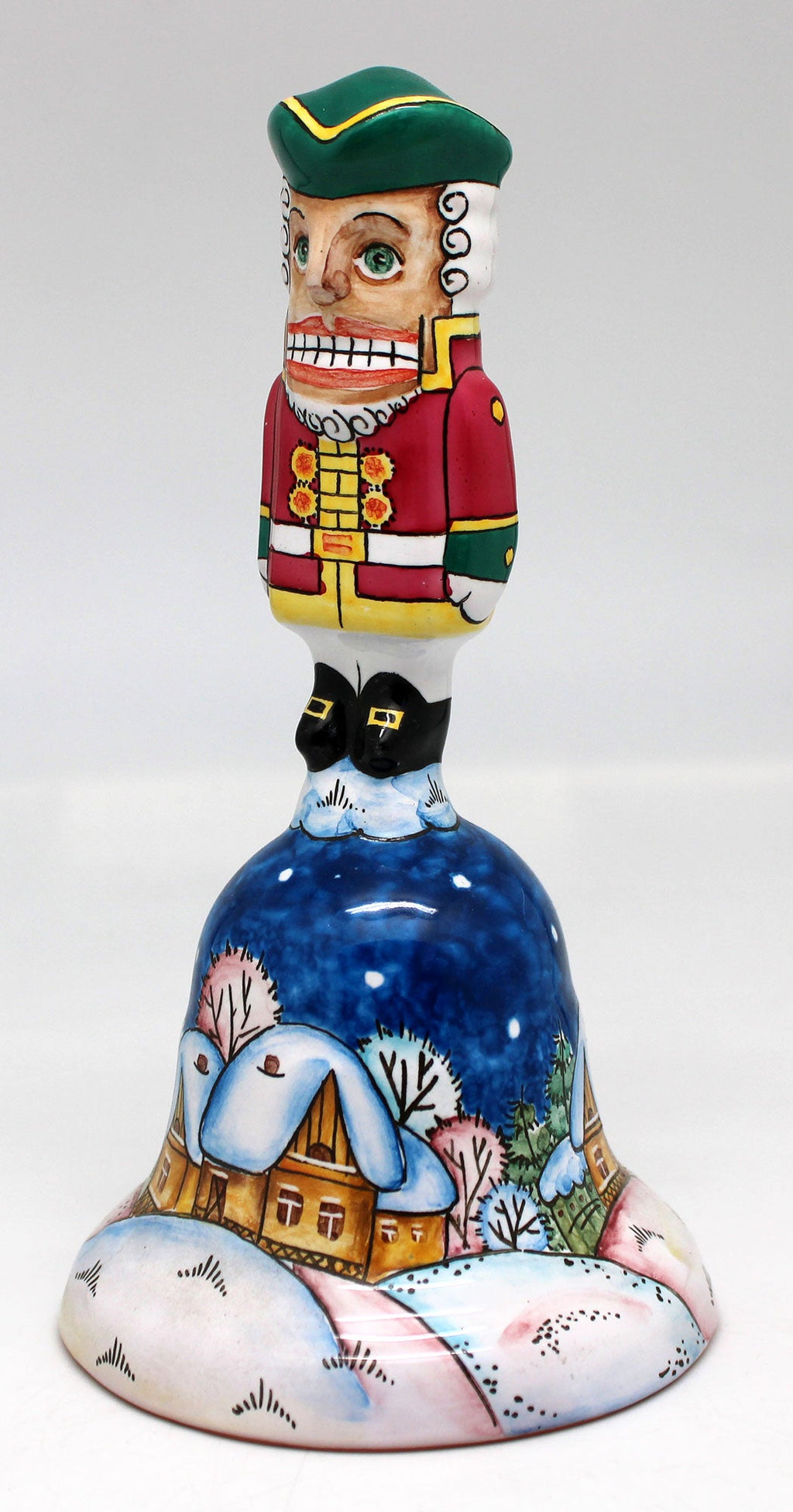One-of-a-Kind Nutcracker Bell Hand Painted Porcelain Figurine 6.5