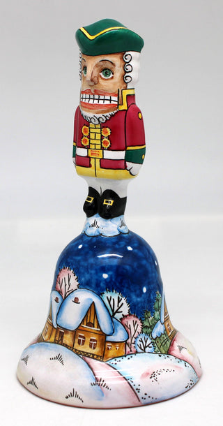One-of-a-Kind Nutcracker Bell Hand Painted Porcelain Figurine 6.5