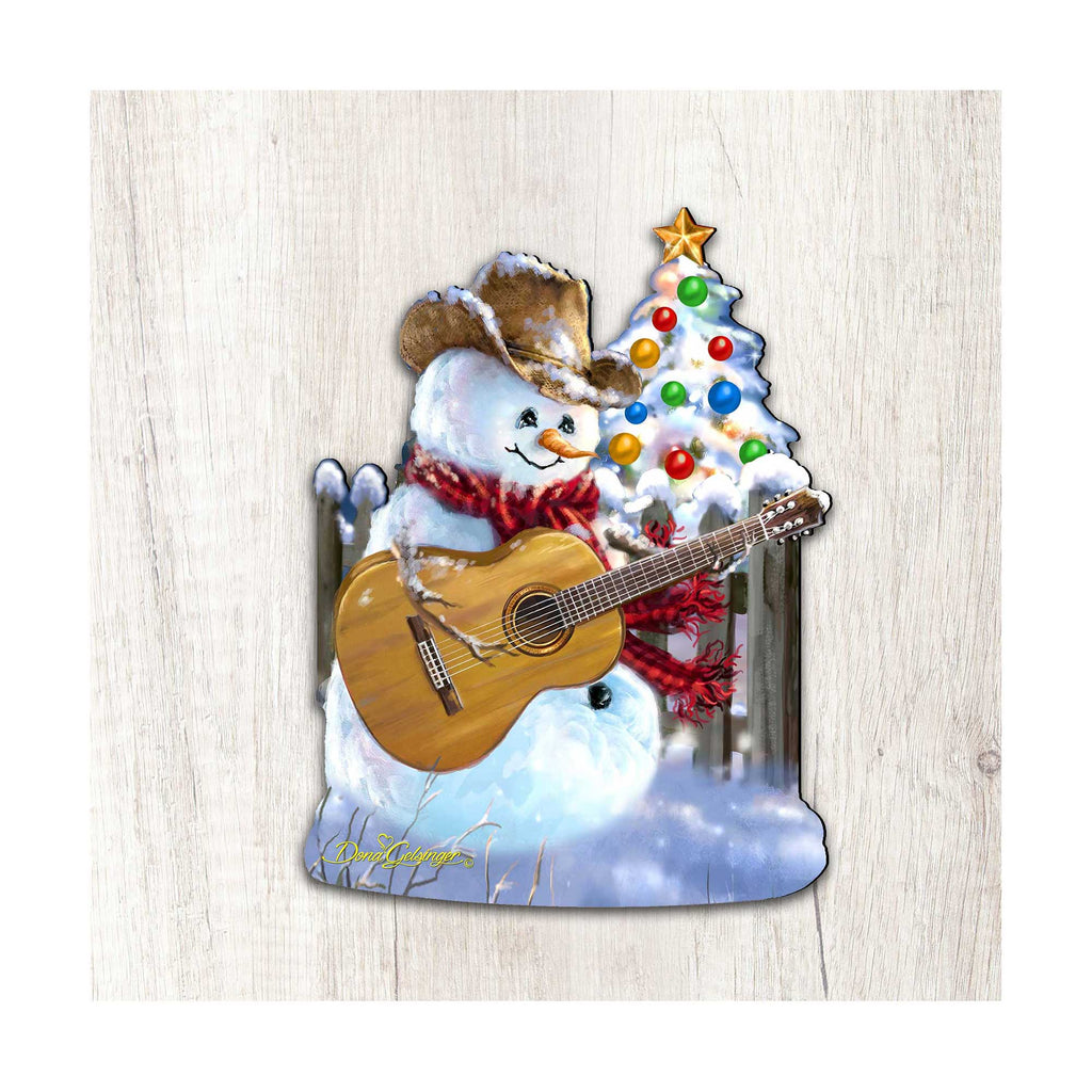Guitar Rocker Snowman Holiday Decor D. Gelsinger - Designocracy - 8161120M-1531