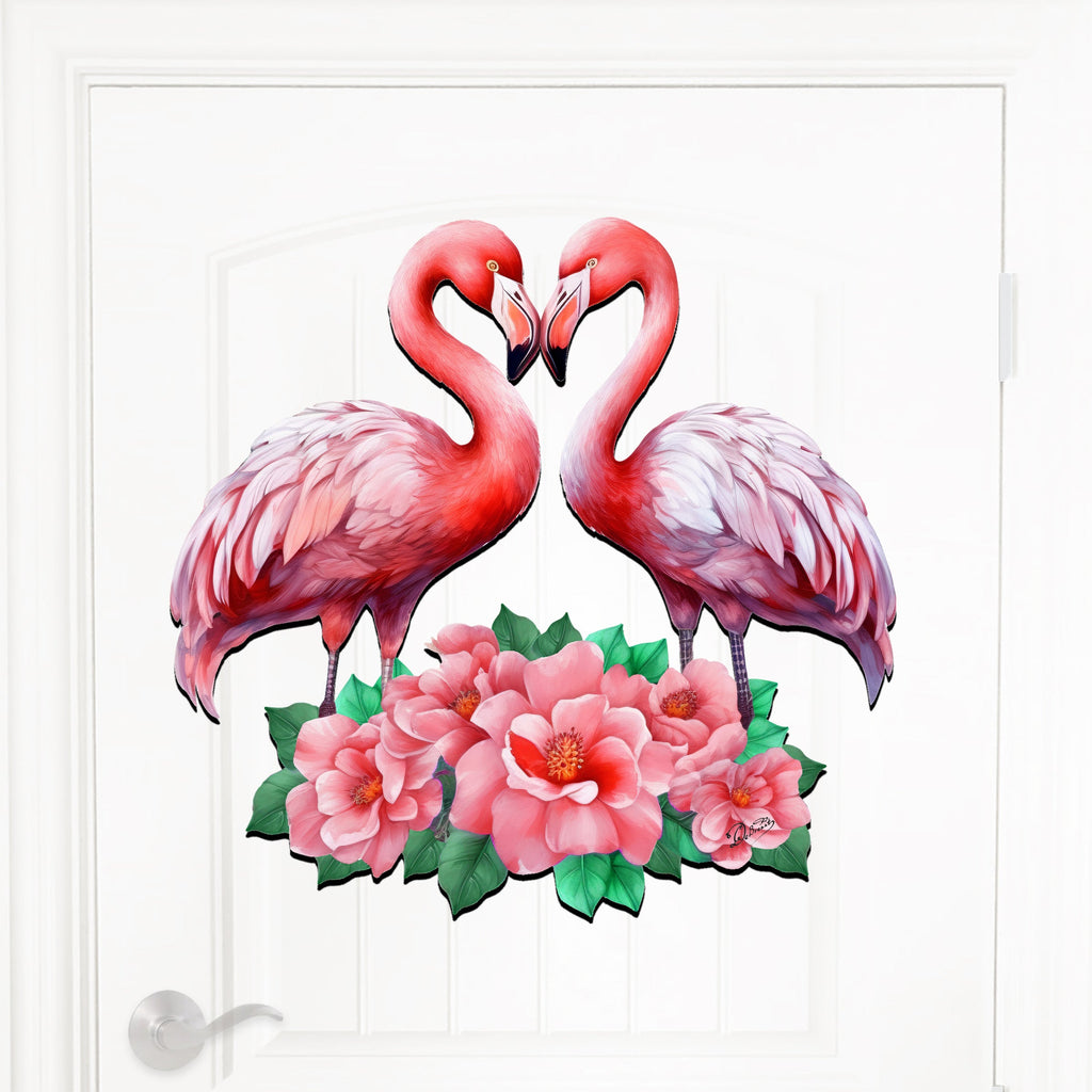 Flamingos Love Holiday Door Decor by G. Debrekht - Love Kids Family Decor - 8611039H
