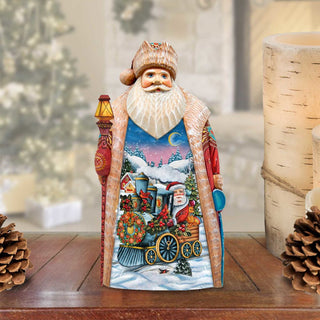 Santa Express Santa Hand-Painted WOODCARVED Masterpiece by G. DeBrekht - Christmas Decor - 2102310
