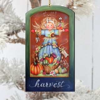 Thankful Harvest Wooden Ornaments by Jamie Mills-Price Thanksgiving Decor - 8611076-MP