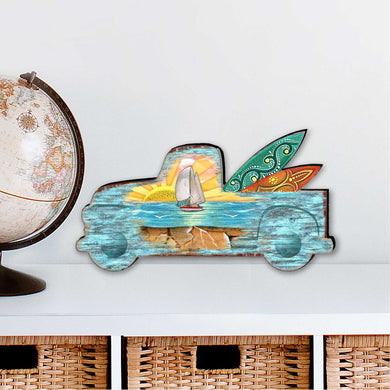 Surfer Truck Coastal Outdoor Decor Large Ornament by G. DeBrekht - Coastal Holiday Decor - 8198554M