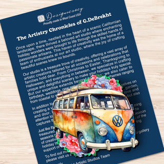 Surf Vans Clip-On Eco Wood Decorative Ornaments Set of 3 by G. Debrekht - Christmas Decor - 8091040C-S3