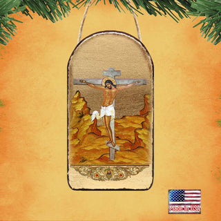 Crucifixion Religious Christian Sacred Icon Ornament - Inspirational Icon Decor - 87058