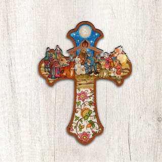 Nativity Cross Nativity Door Decor by G. DeBrekht - Nativity Holiday Decor - 8191164H
