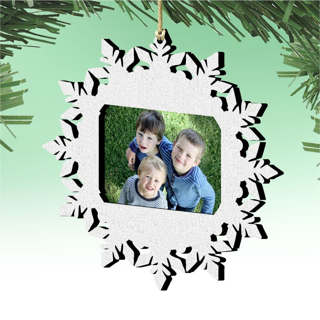 Snowflake Christmas Picture Frame Ornaments - Ornament for Photo by G.DeBrekht - Christmas Decor - 8141154PF